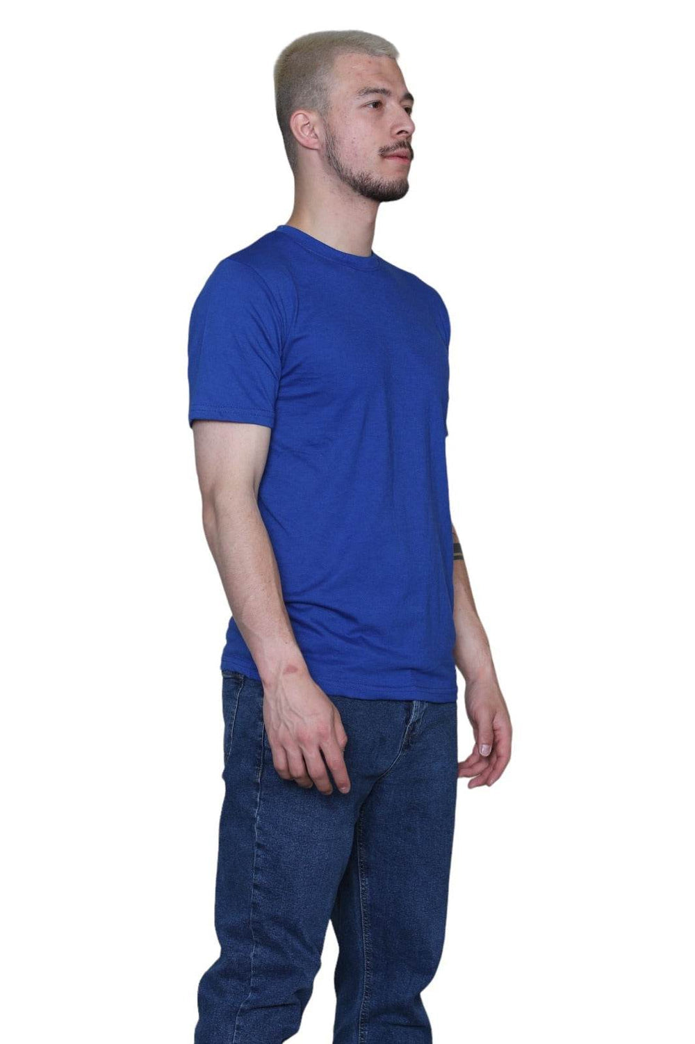 Elaina Fashion Men's Royal Blue Classic T-Shirt – Versatile Everyday Essential