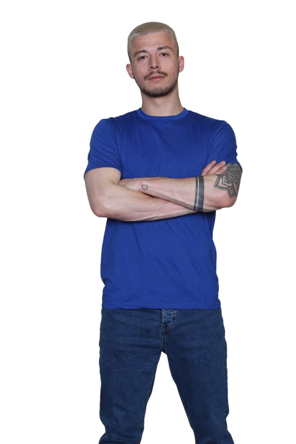 Elaina Fashion Men's Royal Blue Classic T-Shirt – Versatile Everyday Essential