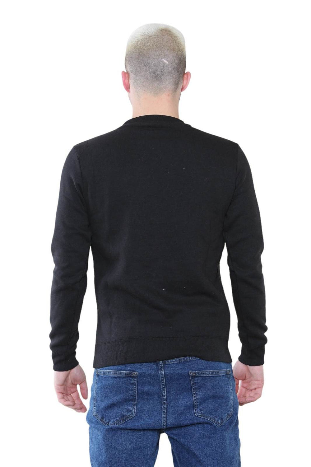 Men's Classic Black Sweatshirt - Casual Comfort and Stylish Fit