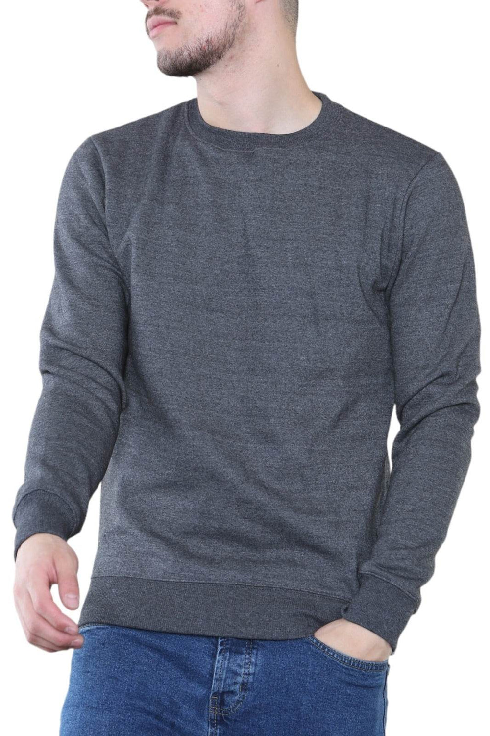 Men's Classic Grey Sweatshirt - Casual Comfort and Stylish Fit
