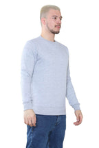 Men's Classic Light Grey Sweatshirt - Casual Comfort and Stylish Fit