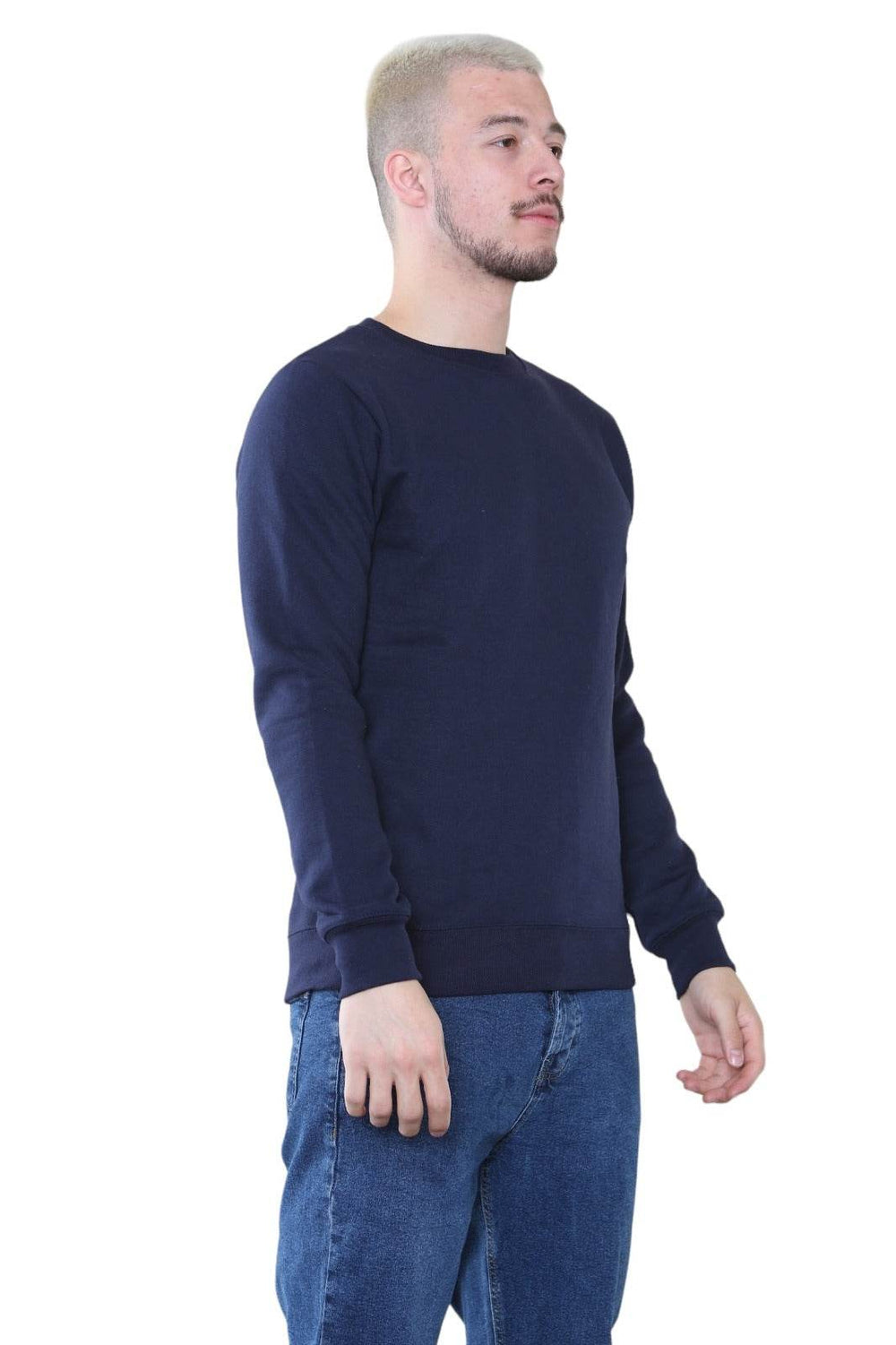 Men's Classic Navy Sweatshirt - Casual Comfort and Stylish Fit
