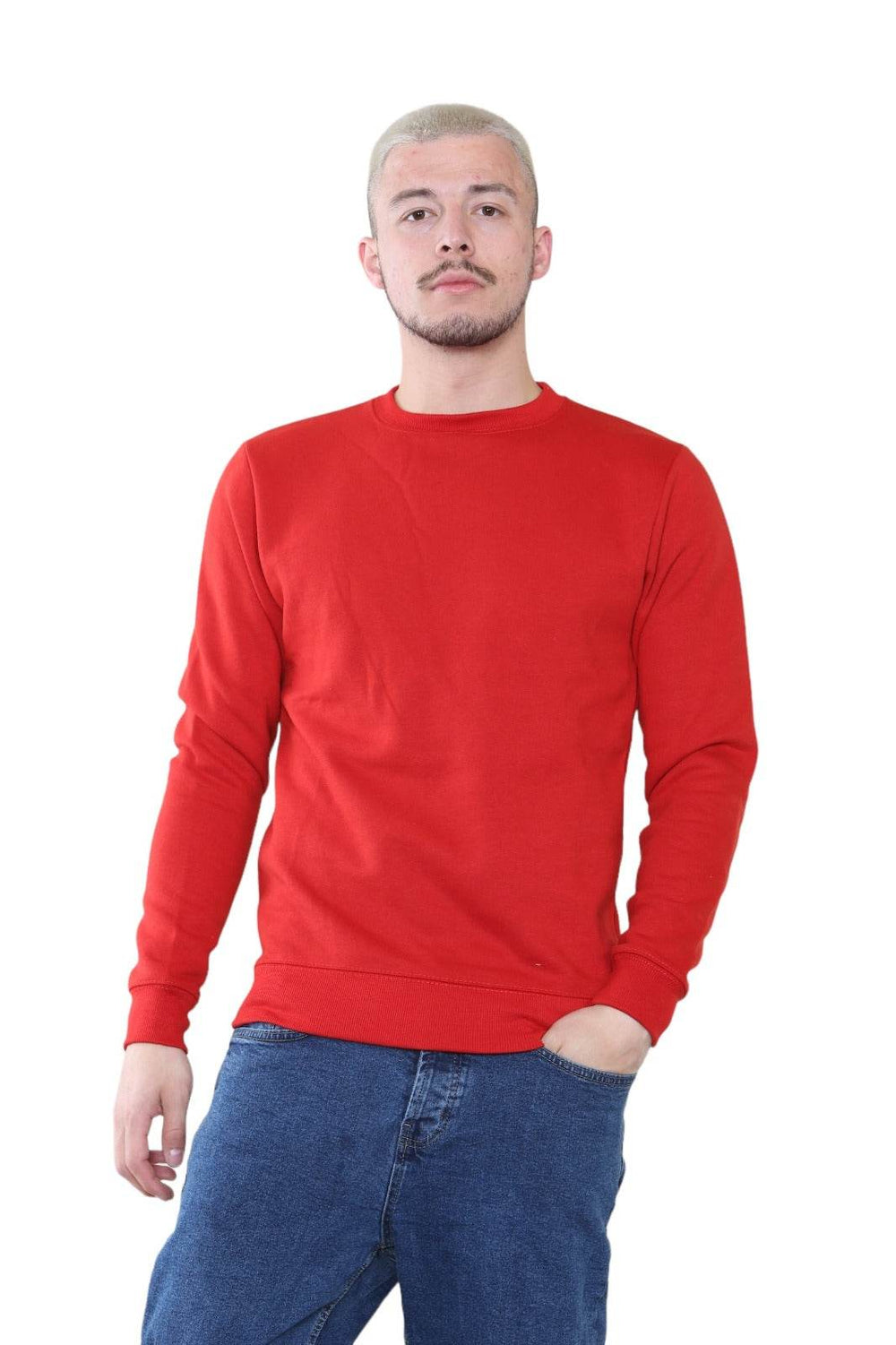 Men's Classic Red Sweatshirt - Casual Comfort and Stylish Fit Main image
