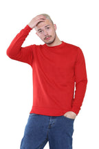 Men's Classic Red Sweatshirt - Casual Comfort and Stylish Fit