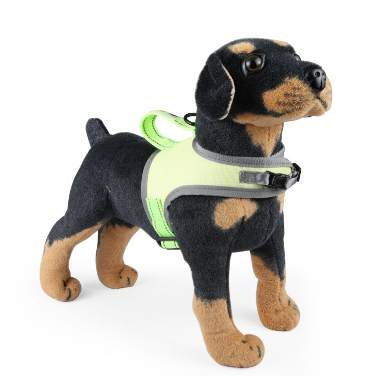 FunAdd Traction Rope Reflective Breathable Nylon Pet Vest Dog Harness, Size: S (Green) Secondary image