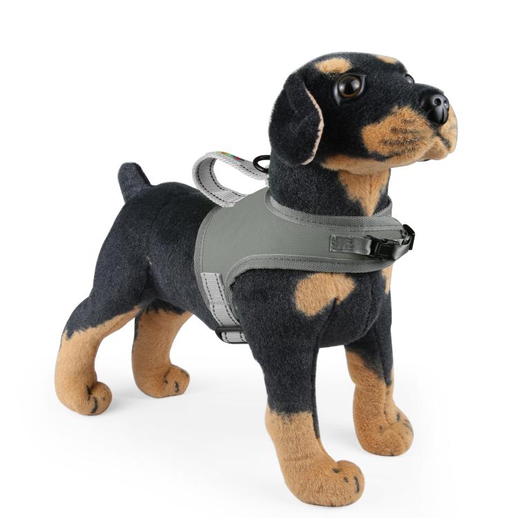 FunAdd Traction Rope Reflective Breathable Nylon Pet Vest Dog Harness, Size: S (Grey) Secondary image