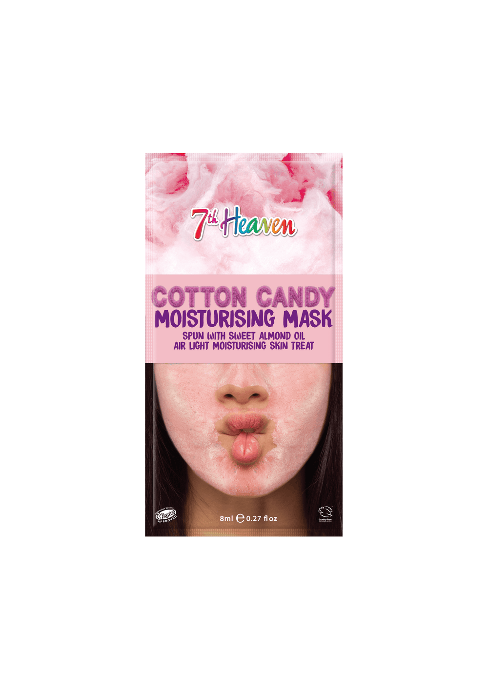 7th Heaven Cotton Candy Light Moisturising Skincare Face Mask with Sweet Almond Oil - Ideal for All Skin Types Main image