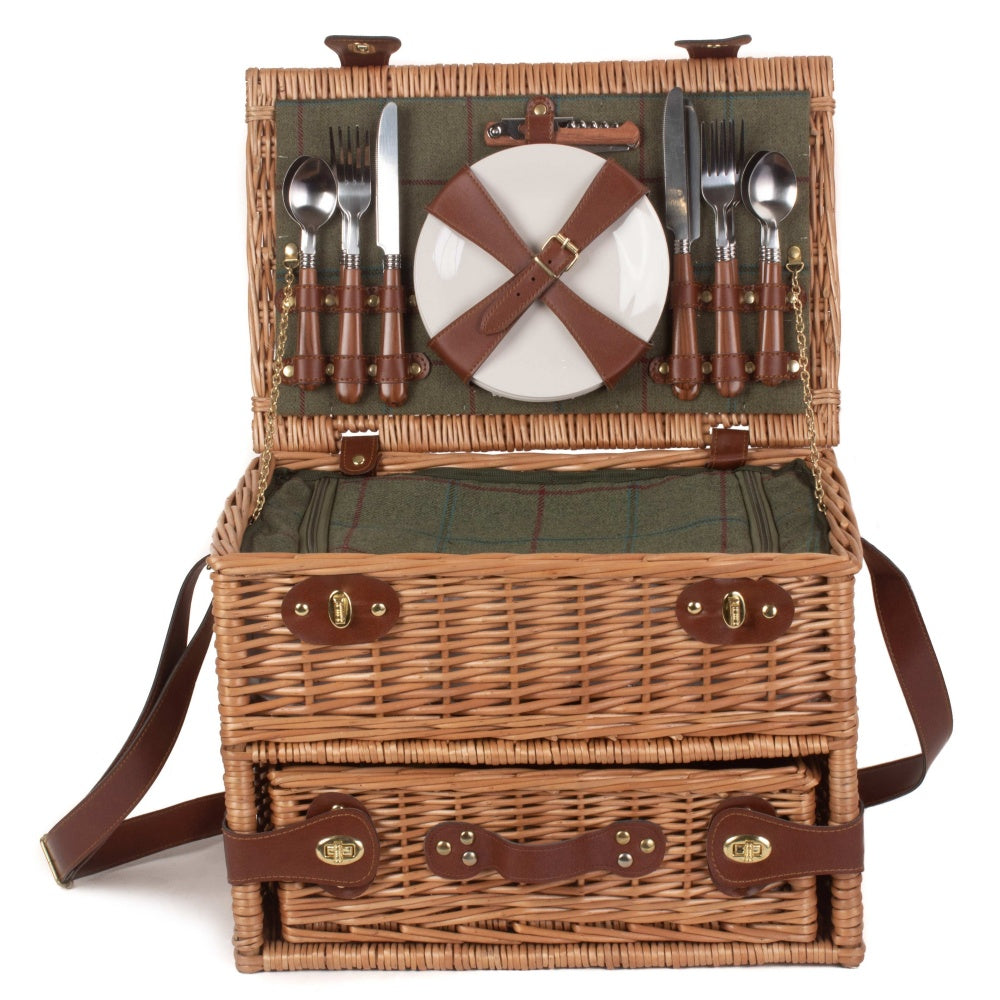 4 Person Fitted Picnic Basket with Drawers Secondary image