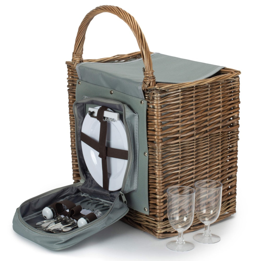 2 Person Chiller Wicker Beach Picnic Basket Main image