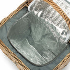 2 Person Chiller Wicker Beach Picnic Basket