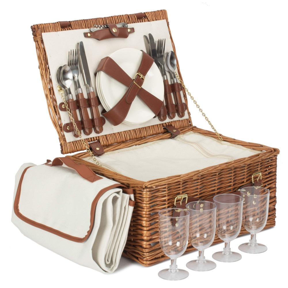 Classic Wicker Fitted Picnic Basket Main image
