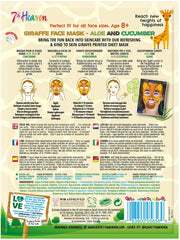 7th Heaven Face Food Born Free Giraffe Sheet Mask enriched with Cucumber and Aloe Vera to Soothe, Hydrate and Refresh your Skin