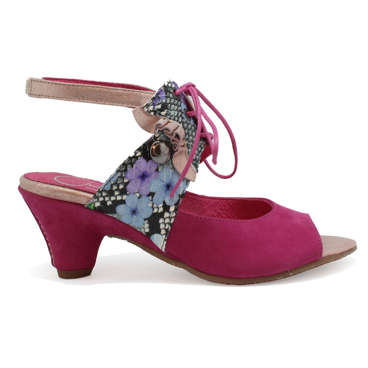 Fate - Fuchsia Flower- open toe sandal - British D'sire