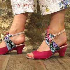 Fate - Fuchsia Flower- open toe sandal - British D'sire