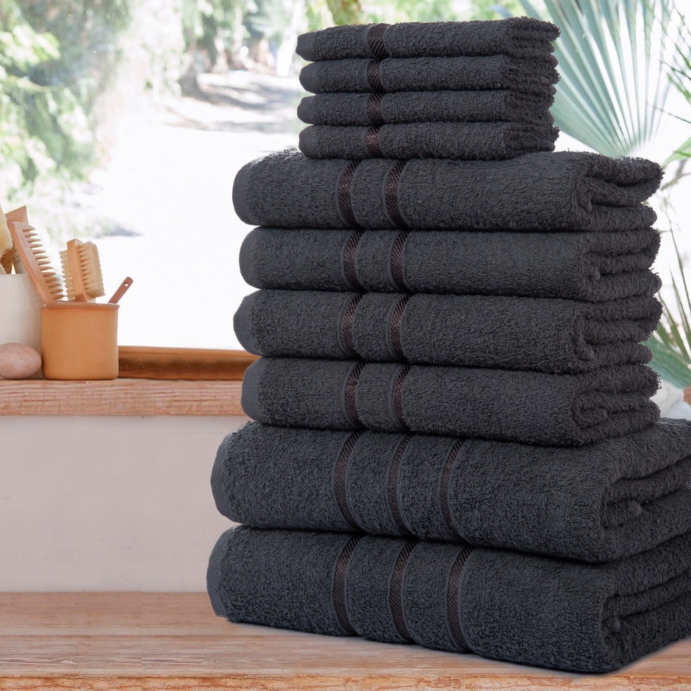 10 Piece Bathroom Towel Bale Set 100% Combed Cotton Premium Luxury Gift Set