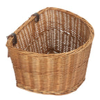 Red Hamper Double Steamed Wicker Bicycle Bike Basket