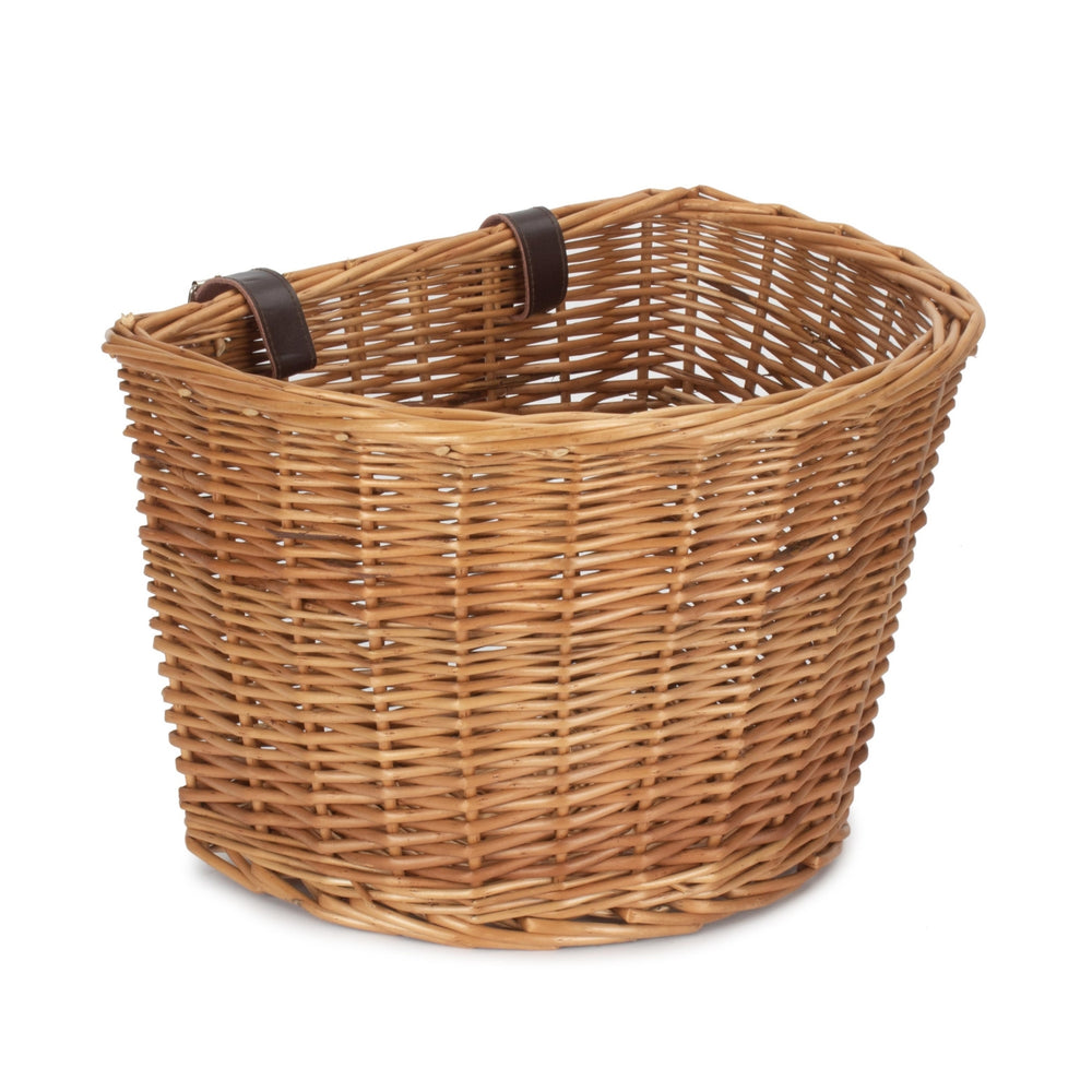 Red Hamper Small Wicker Bicycle Bike Basket Main image