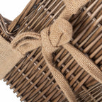 Wicker Rectangular Log Basket with Lining