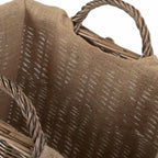 Wicker Rectangular Log Basket with Lining