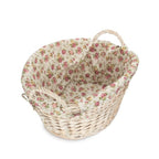 White Finish Lined Wash Basket