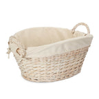 White Finish Lined Wash Basket