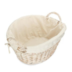 White Finish Lined Wash Basket
