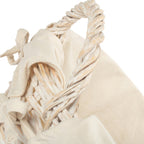 White Finish Lined Wash Basket