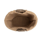 Red Hamper Hessian Lined Oval Wicker Log Basket