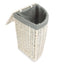 Red Hamper Corner White Wash Laundry Hamper with Grey Sage Lining