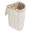 White Wash Corner Garden Rose Lined Laundry Basket