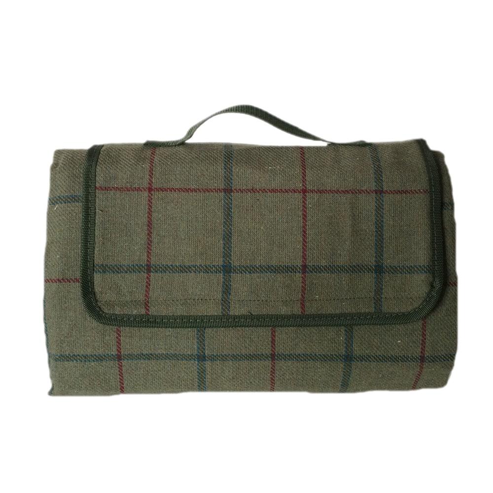 Luxury Green Tweed Picnic Blanket Main image
