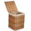 Garden Rose Lining Light Steamed Square Laundry Wicker Basket