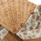Light Steamed Corner Garden Rose Lined Laundry Baskets
