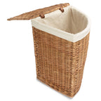 Light Steamed Corner White Cotton Lined Laundry Baskets