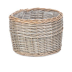 Red Hamper Round Antique Wash Wicker Planter