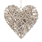 Red Hamper Flat Open Wicker Heart