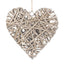 Red Hamper Flat Open Wicker Heart
