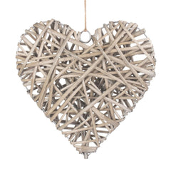 Red Hamper Flat Open Wicker Heart