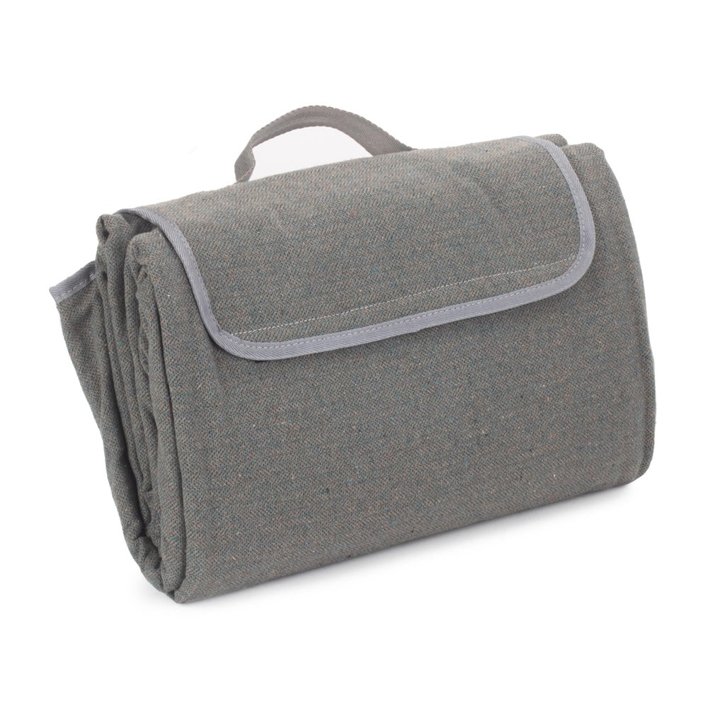 Red Hamper Grey Tweed Picnic Blanket Main image