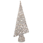 Red Hamper White Wash Table Top Xmas Tree