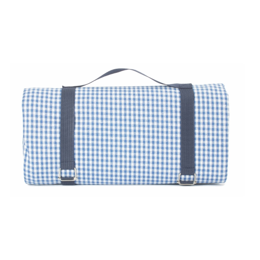 Blue and White Gingham Picnic Blanket Secondary image