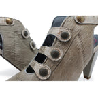 Chanii B Honey Taupe Open Peep Toe Slip-On Sandals for Women | Dress Pumps | Designer Pumps