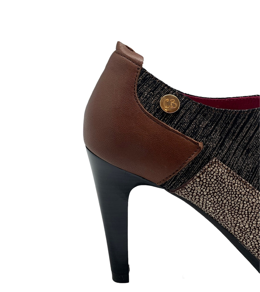 Dijon - Navy/Luggage button shoe/boot - Chanii B