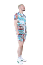 Men's Vibrant Abstract Print Shirt and Shorts Set – Summer Co-Ord Outfit