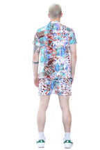 Men's Vibrant Abstract Print Shirt and Shorts Set – Summer Co-Ord Outfit