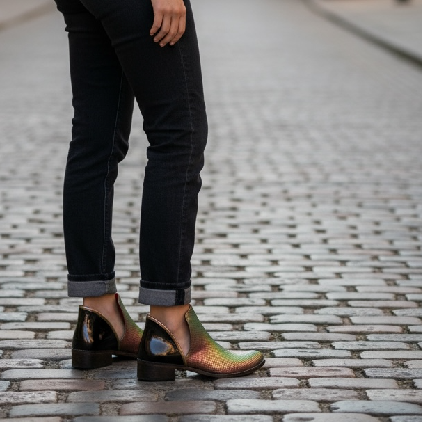 Zippette - Iridescent ankle boot - Chanii B
