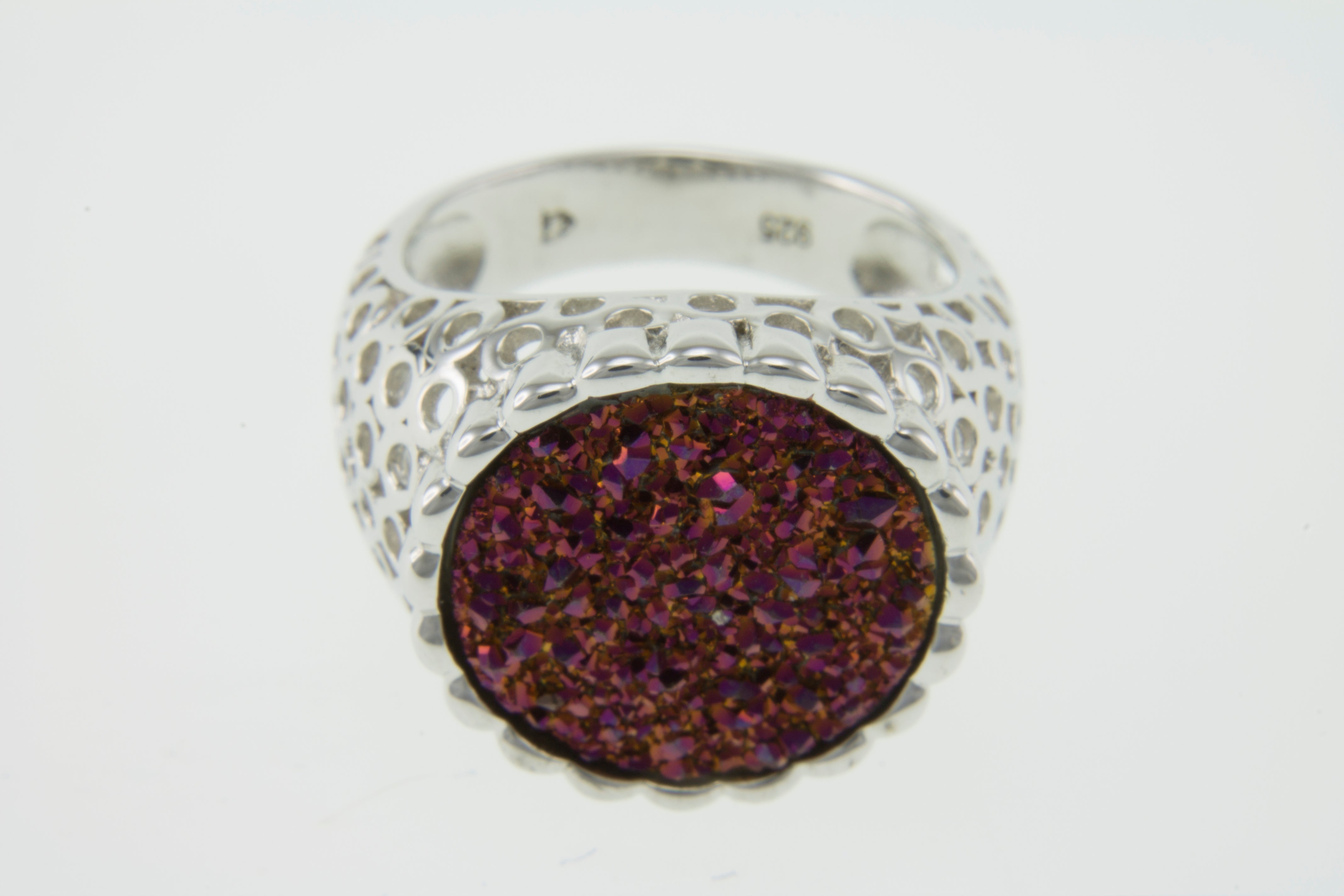 Pearlz Ocean Pink Drusy Fashion Ring Main image