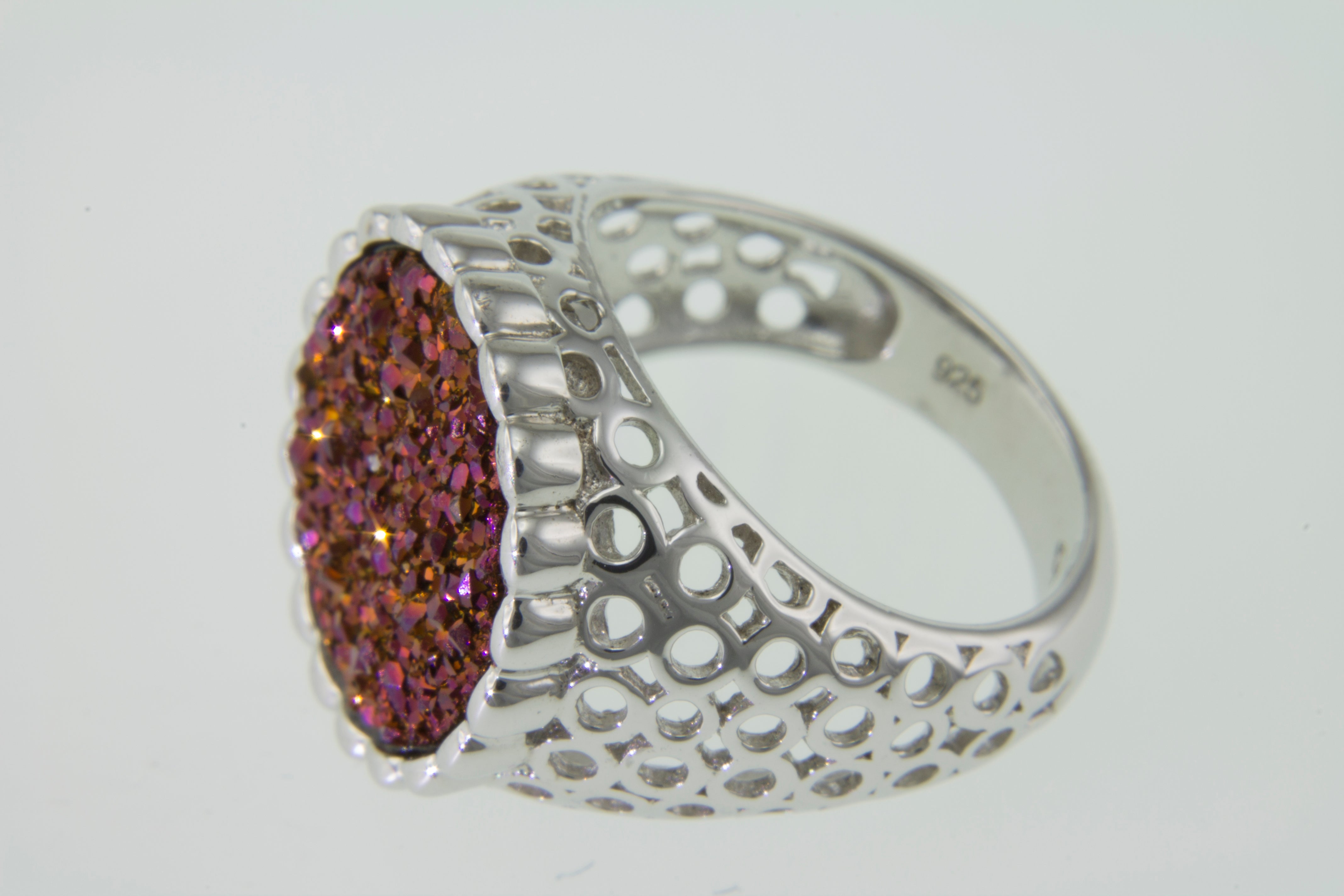 Pearlz Ocean Pink Drusy Fashion Ring Secondary image