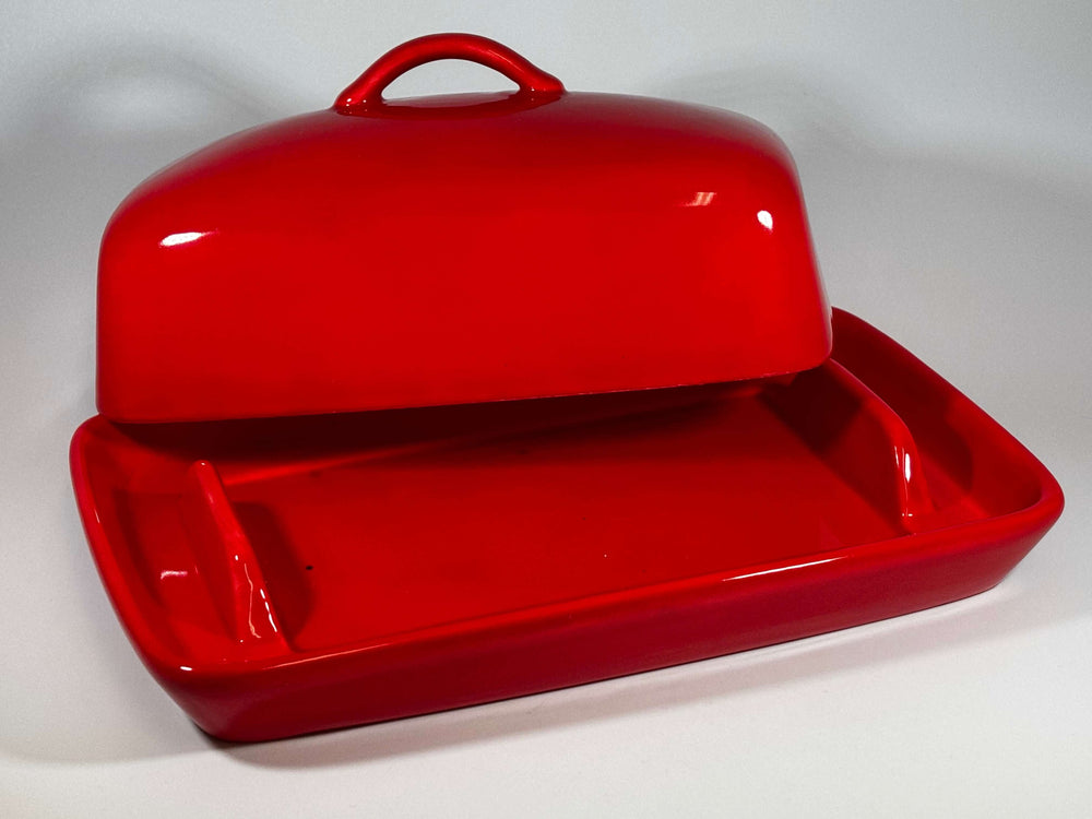 Butter Dish Red Glaze Secondary image