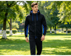 Regular Fit Full Zip Hooded Fleece Tracksuit